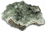 Green Cubic Fluorite Crystal Cluster on Matrix - China #323070-3